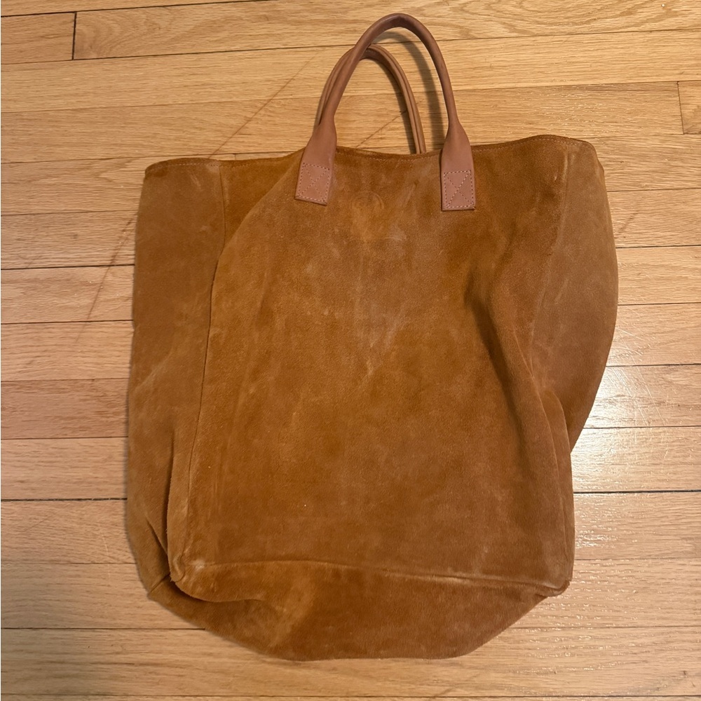 Milwaukee Brewers Suede Leather Tote Bag MLB Licensed Brown Carryall Large